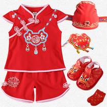 Baby one year old dress male Summer Catch weekly clothes female baby Summer Photo clothes cute super cute girl