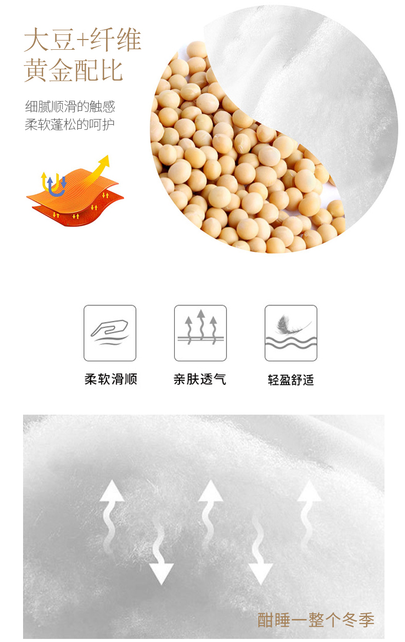 蒲思 大豆纤维被被芯 所有规格同价 图4