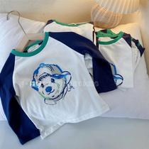 Baby T-shirt breathable thin section Cartoon Necropolis Spring Autumn Season 2022 New Korean version Kindergarten Undershirt Blouses