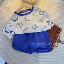 Girls winter clothing 2020 New Korean version of Korean Air Korea Childrens baby Two sets of autumn childrens necropolis suit