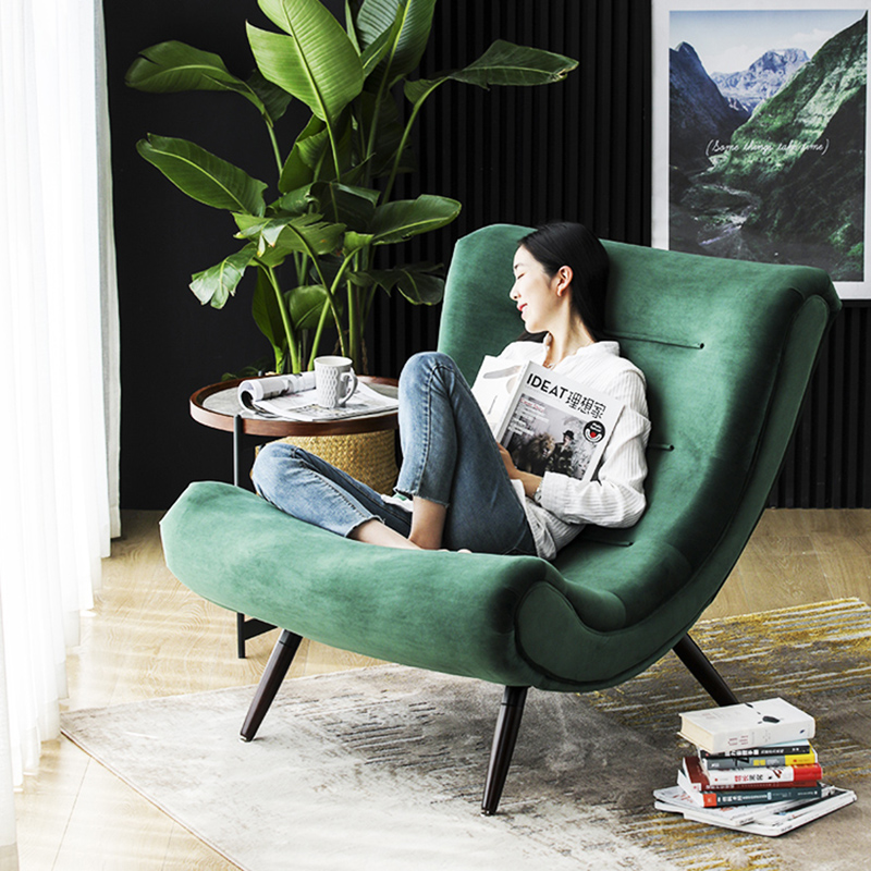 nordic snail chair sloth snail sofa tiger chair bedroom balcony leisure chair single sofa solid wood ins
