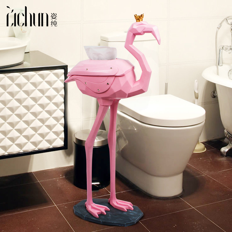 Creative Tissue Box Nordic Ins Ground Fire Birds Pendulum Pieces Upscale Light Lavish Office Toilet Paper Box Home Living Room
