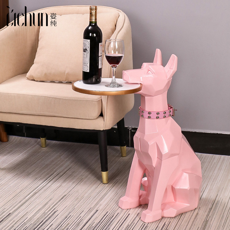 Living Room Floor Shelve Makeup Room Toilet bedroom Bedroom Rooms Nordic Creative Nets Red Dog Holding a snack shelf