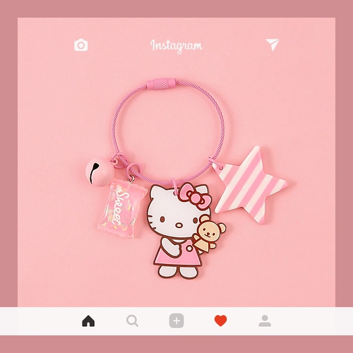 Hello Kitty, мультяшный брелок, брендовый аксессуар на рюкзак, ключи от машины