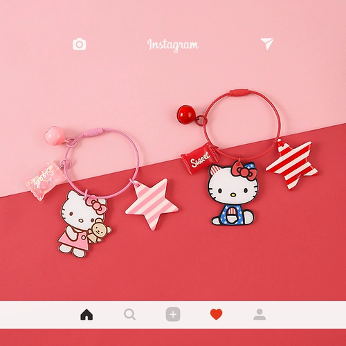 Hello Kitty, мультяшный брелок, брендовый аксессуар на рюкзак, ключи от машины