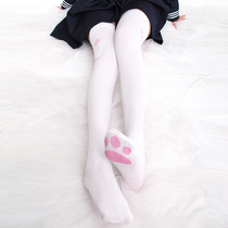 Cat claw socks base lolita white stockings female Loli stockings over the knee Japanese pantyhose student Lolita