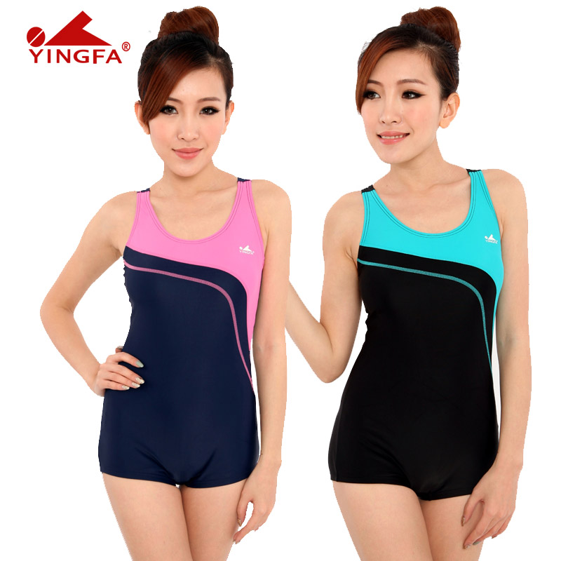 English Hair Woman Fit Four-corner Pants Swimsuit Student Conservative Sports Fashion Professional Slim Fit Swimsuit Clothing