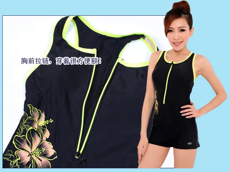Bộ đồ bơi nữ một mảnh của Anh Slim dành cho người trung niên gầy gò và già dặn thể thao với kích thước lớn che bụng tắm nước nóng mùa xuân - Bộ đồ bơi One Piece đồ bơi liền thân nữ