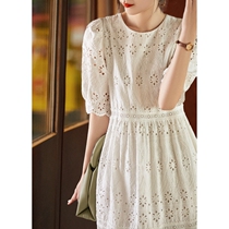 Vero Sinly Fairys Mood Pure Cotton Round Neckline Frame Out of Insiderous Wind lining with white complexion of complexion