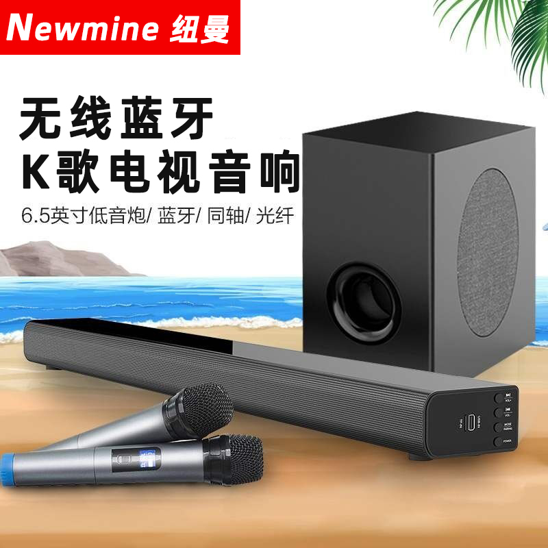 Newman Soundbar Speaker for Living Room with Subwoofer, 3D Sound Effect, Cinema Surround, Wireless Bluetooth Karaoke Speaker