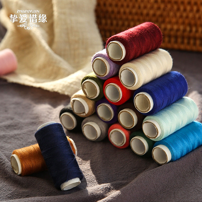 Home hand sewing sewing needle and thread kit Hand sewing color multi-color sewing machine small roll sewing clothes Black red blue