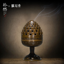 Plain (Su Guanqing) Handmade antique Sootatsumo Mountain stove copper-made incense smoked stove Home Incense Stove Pendulum