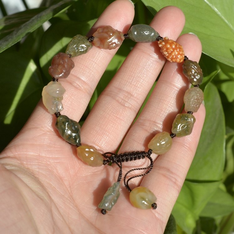 6# Xinjiang raisin agate bracelet Gobi agate rough meridian agate bracelet