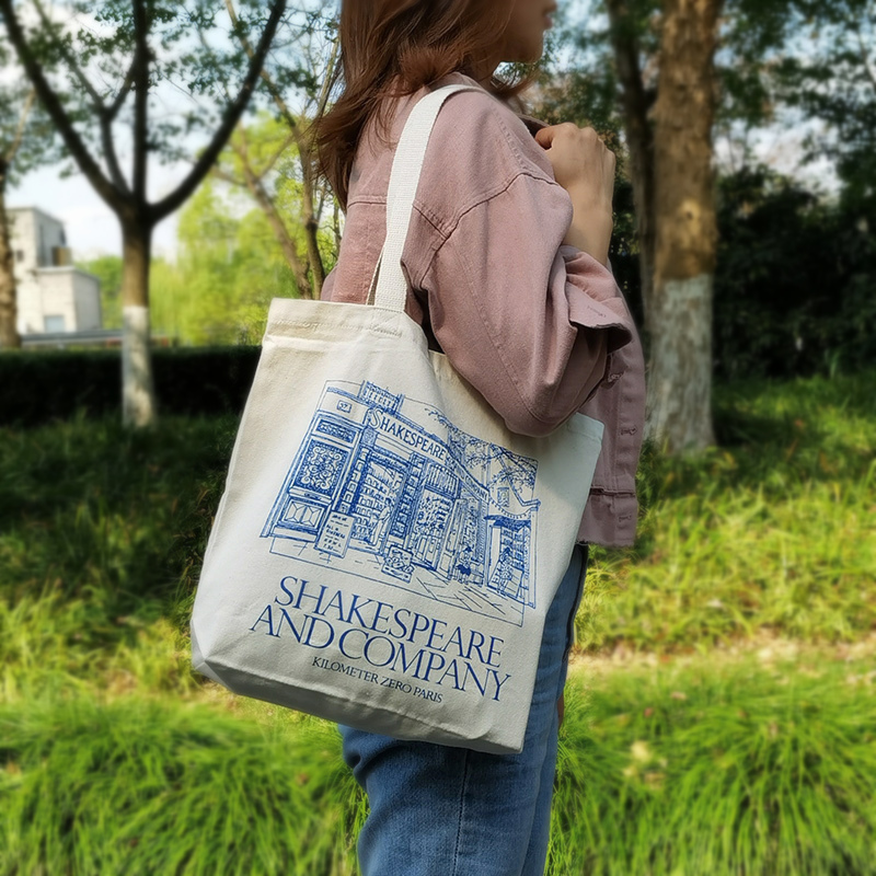 Shakespeare And Company Shakespeare Bookstore Canvas Bag Chunky Tote Bag Student Pack Book