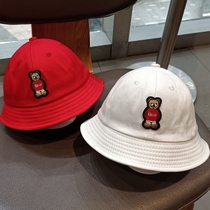 Spring childrens fisherman hat male baby cute bear sun hat super cute 1-4-year-old girl sunscreen hat tide 2