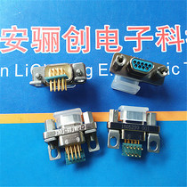  J30J-9TJW-J rectangular connector 2 rows elbow welding plate plug 9-pin connector docking ZK socket