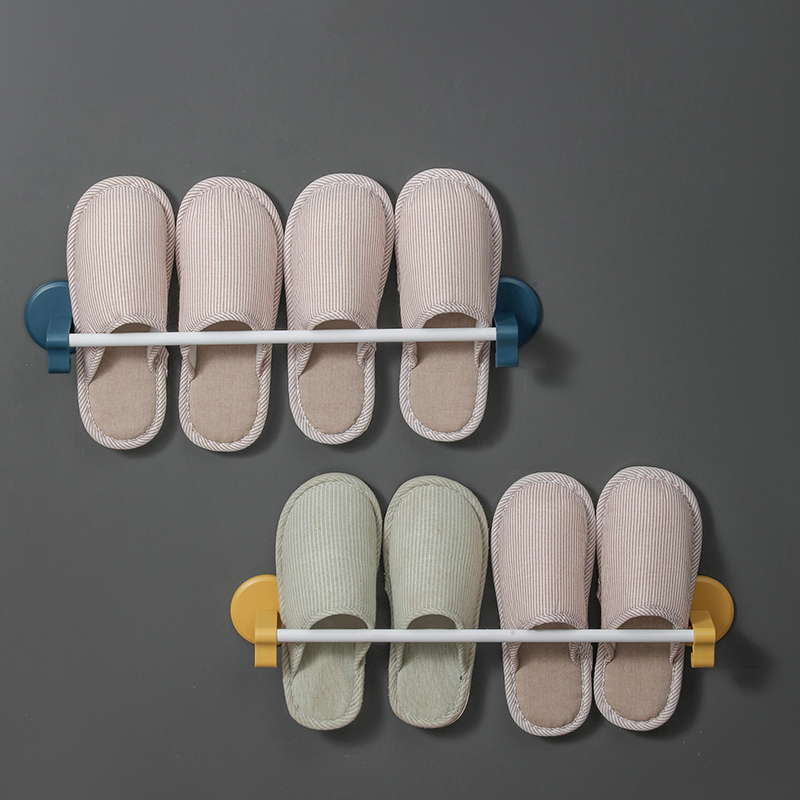 Bathroom slippers stand-free wall-mounted wall-mounted wall-mounted shoes Divine Instrumental Toilet Release Slippers rack-Taobao