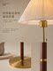 Medieval Style Solid Wood Floor Lamp Living Room Sofa Side High-End Nordic Study Bedroom Bedside Retro Vertical Table Lamp
