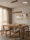 Song Dynasty Aesthetic Restaurant Linear Pendant Light Black Walnut Wood Zen New Chinese Style Living Room Tea Room Dining Room Minimalist Atmosphere Light