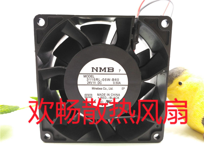 NMB 3115RL-05W-B60 0 24V 50A 8cm 8cm 8038 8038 large air volume photocopier heat dissipation fan
