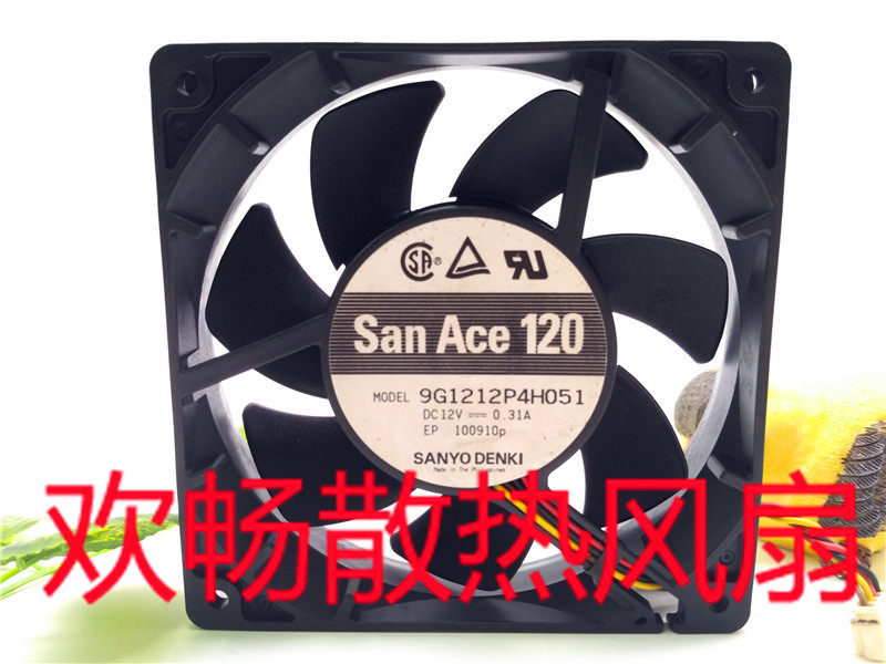 San Ace 120 9G1212P4H051 12V 0 3A 12cm 12025 4 wire cooling fan