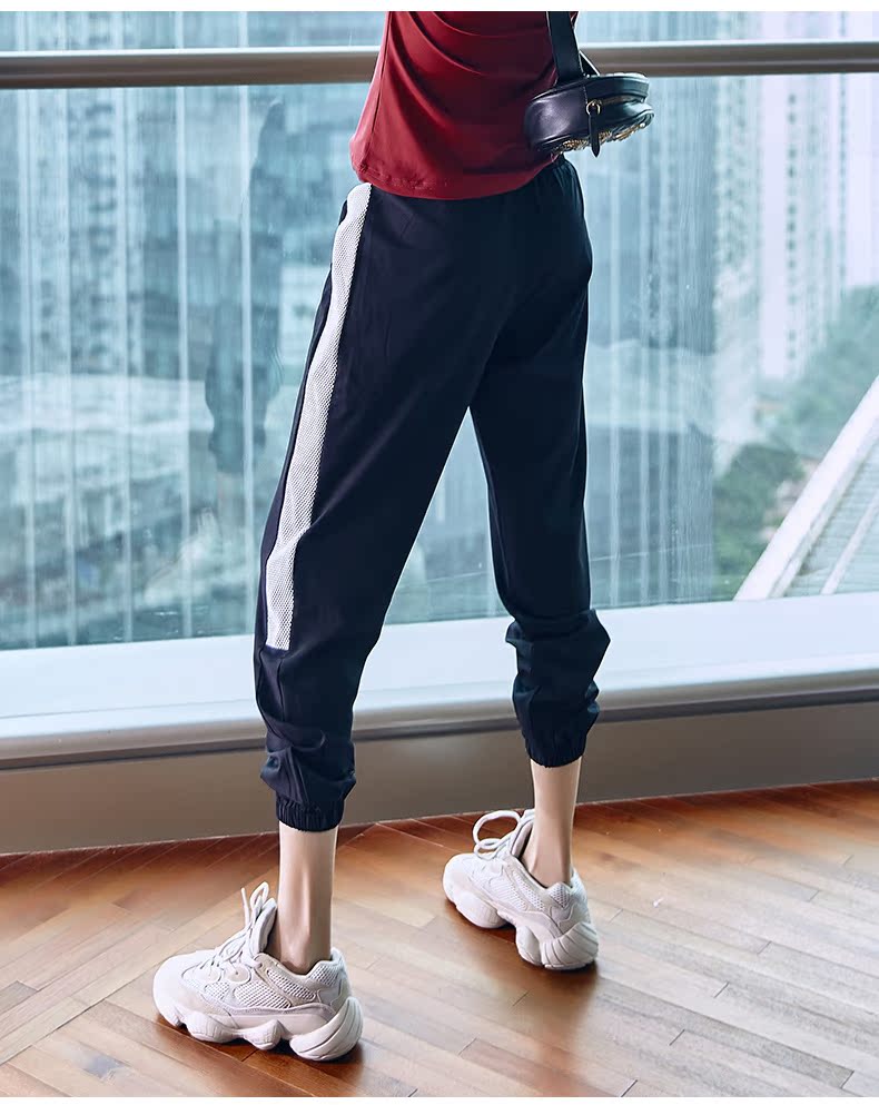 Bạn và quần thể thao phụ nữ thả lỏng giản dị khép kín mùa xuân và mùa thu yoga chạy lưới quần thể dục nhanh khô - Quần thể thao quần short the thao nam