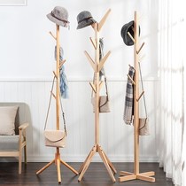 Hanging three-dimensional clothes hanger landing solid wood jacket hotel home economy beauty salon hanging bag door furniture simple