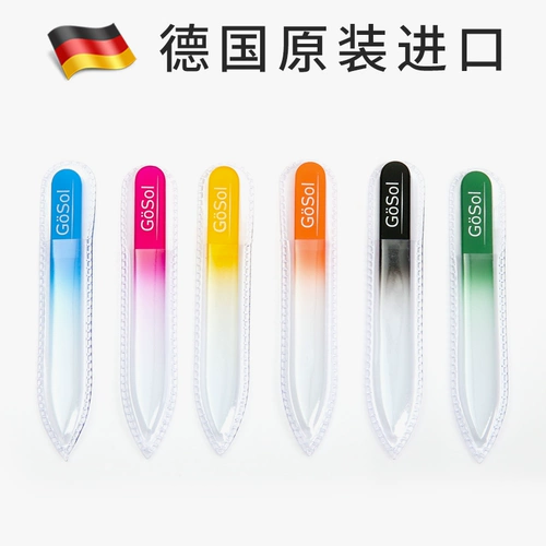 GOSOL Импортный стеклянный двусторонний матовый напильник для ногтей для маникюра, Германия