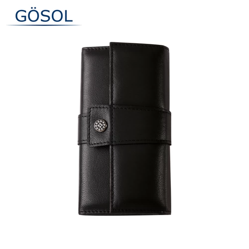 GOSOL Импортный комплект для ногтей из нержавеющей стали, портативные кожаные маникюрные кусачки, 5 шт, Германия