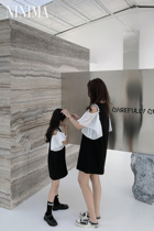 Niney Mom Summer Luxury Luxury Mental Exposure Shoulder Sleeve Short Dress Little Black Dress