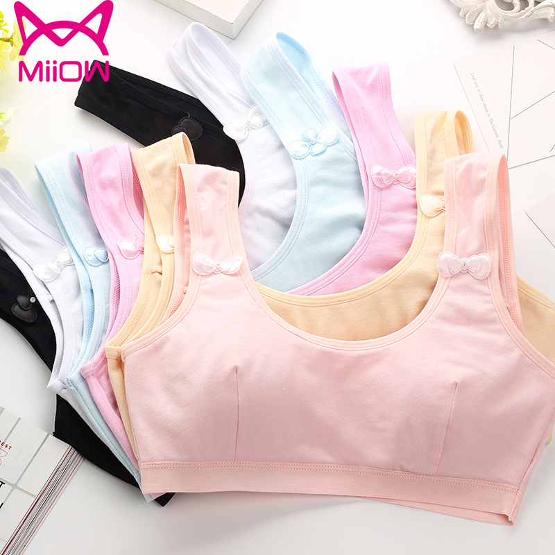 Girls' developmental underwear, primary school students' tube top, pure cotton vest, children's bra, 10-year-old girl's sports bra 15