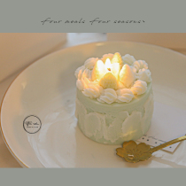 Green berry bamboo horse original small candle aromatherapy cute girl heart gift Bedroom smoke-free birthday gift box romance