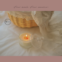 Red makeup FmFs scented candle Glass jar Low temperature soy candle light Dinner proposal Bedroom fragrance