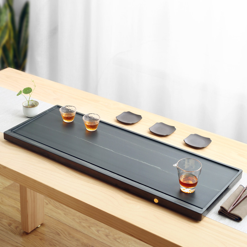 Looking for no Ujinshi tea tray New Chinese style home living room rectangular natural stone tea table simple dry brew tea tray