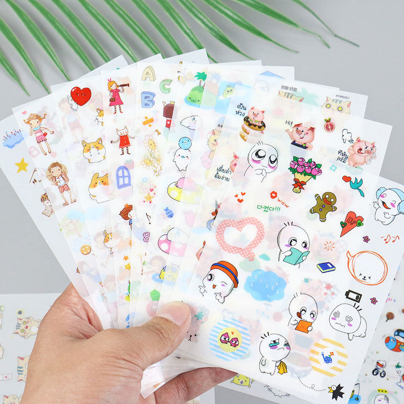Cartoon Animal Waterproof Sticker Phone Sticker DIY album Decorative Hand Ledger Material