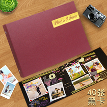 diy handmade album this couple album girlfriend gift paste type A5A4 loose-leaf black cardboard photo album