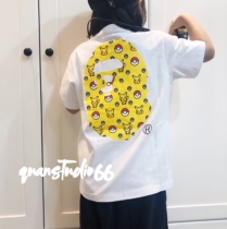 Spring mother child short sleeve T-shirt boy girl baby cartoon printed round collar half sleeve compassionate