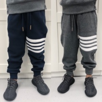 Quanma Family Spring Autumn Money-Japan-ROK Tong pants Huffag Four-way bar TB Sports pants Childrens baby Kindergarten Wee pants