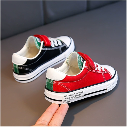 Детские тканевые туфли для мальчиков, обувь, универсальные кроссовки, осенние, 2022, тренд сезона, в корейском стиле