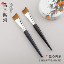 Crescent blade arc foundation brush does not eat powder no brush marks flat head mask brush Cangzhou Qingxian pure white makeup brush