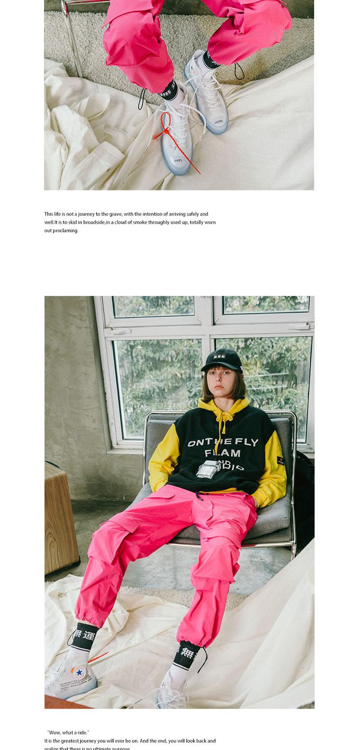 [FLAM cửa hàng trực tuyến chính thức] hip hop đường phố thủy triều thương hiệu nước thủy triều nhiều túi ván trượt dây rút dụng cụ quần quần ống rộng nam