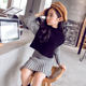 Girls' suit skirt trendy foreign style net red autumn and winter knitted skirt medium and large children's winter clothing girl 2022 new style