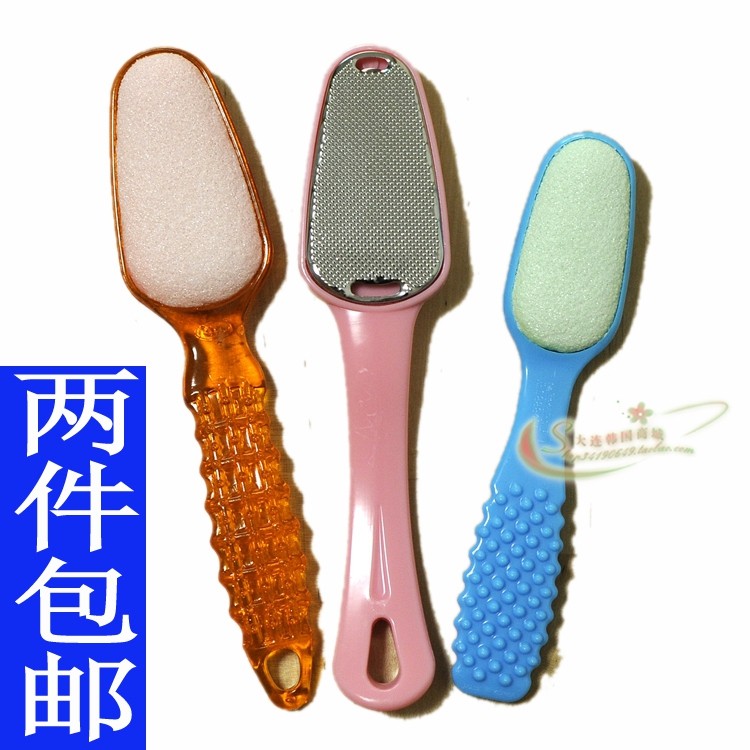 South Korea Imports frosted grinding feet stone double face with handle back stainless steel washboard to remove heel old cocoon dead skin