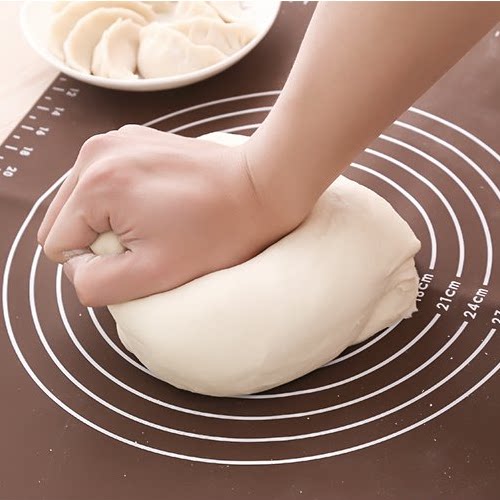 Japan knead mat large size thickened non stick silicone mat rectangular home anti-slip soft with scale baking mat