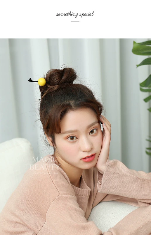Net kẹo đỏ bọ cạp Hàn Quốc ngọt ngào đơn giản bóng bun và gió bóng đầu tóc giả headband tóc đêm khuya