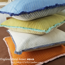(British village house * 100% cotton) soft Time * Three-dimensional thread woven tassel side cushion pillow case * 5 colors