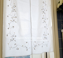(Exported to Japan * original tail goods) small classical white fresh embroidery curtain * 85 * 150cm