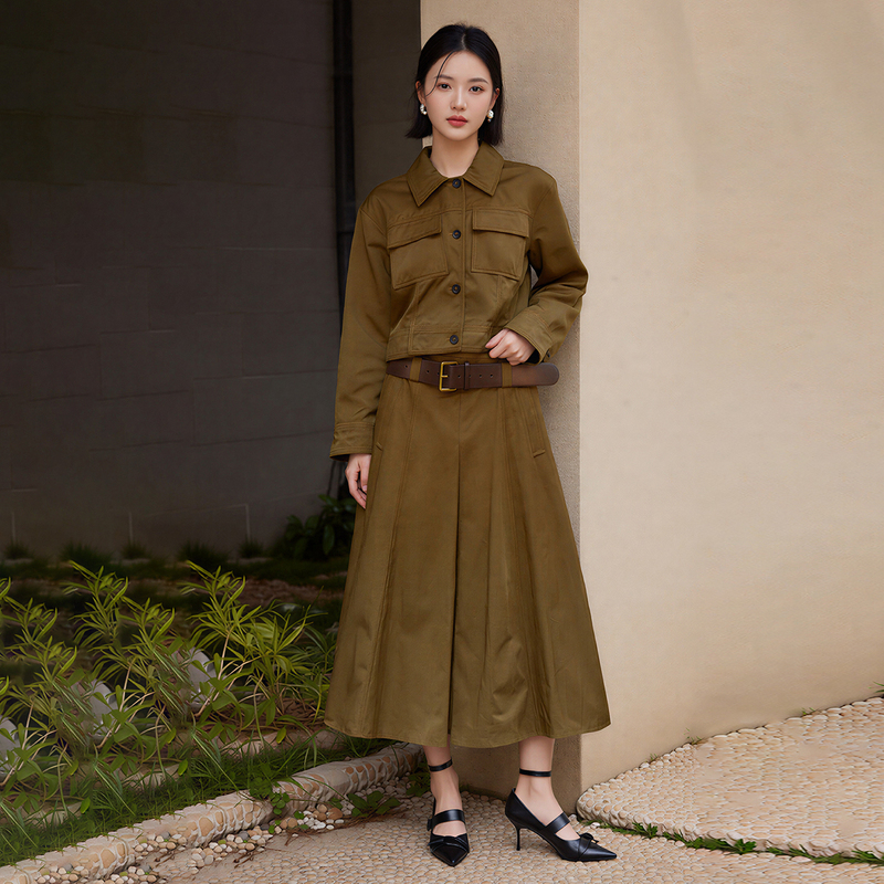 Shenzhen Nanyou Barn Style Retro Fashion Suit for Women 2026 New Autumn Workwear Jacket and Skirt Two-Piece Set Shenzhen Nanyou Barn Style Retro Fashion Suit for Women 2026 New Autumn Workwear Jacket and Skirt Two-Piece Set