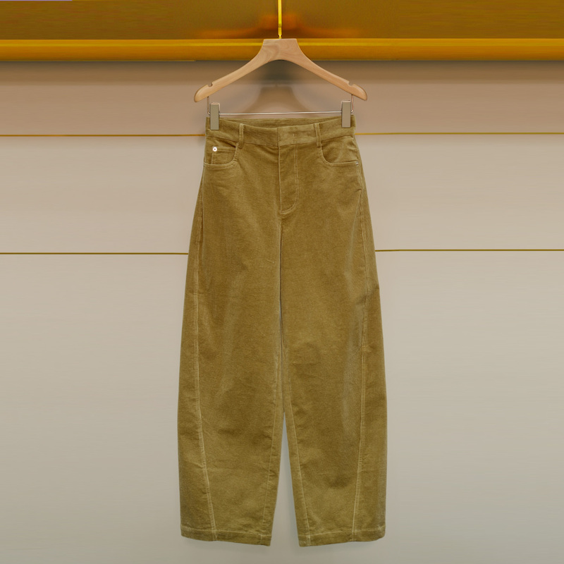 Joova Corduroy Pants for Women 2026 New Spring Commuter Retro Casual Loose Khaki High-Waisted Scimitar Pants