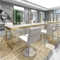 Barber shop mirror table hair salon dedicated single-sided mirror table hairdressing shop Tide brand mirror Net red dyeing and hot simple four-sided table